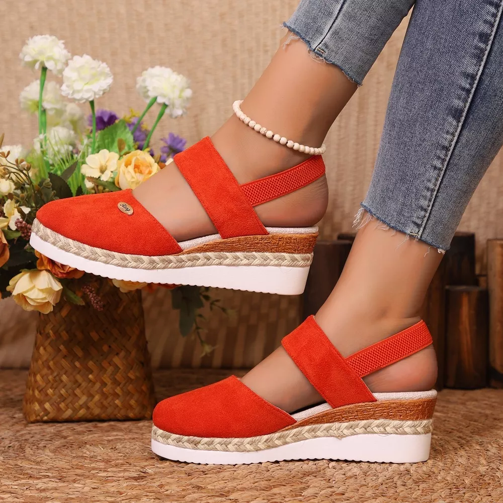 Espadrille Wedge Sandals with Ankle Strap, image 21