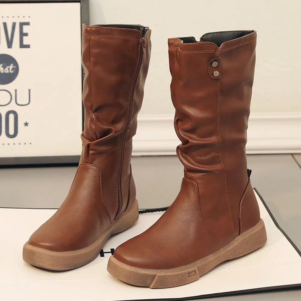 Round Toe Platform Boots, image 8