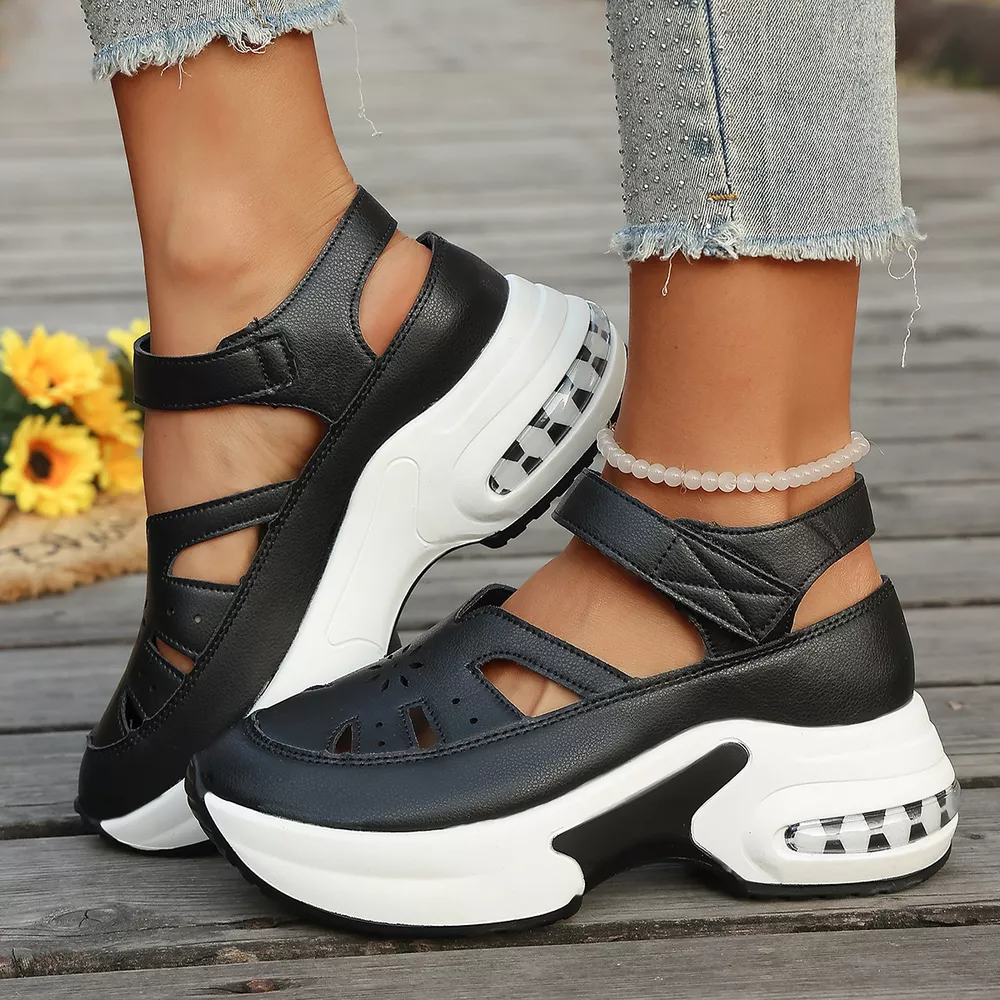 Cutout Round Toe Platform Sandals, image 3