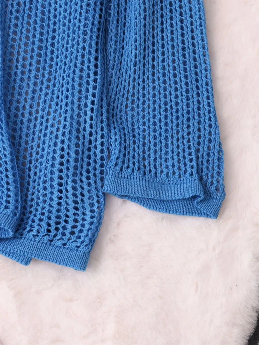 Openwork Relaxed Fit Knit Cover Up, image 6