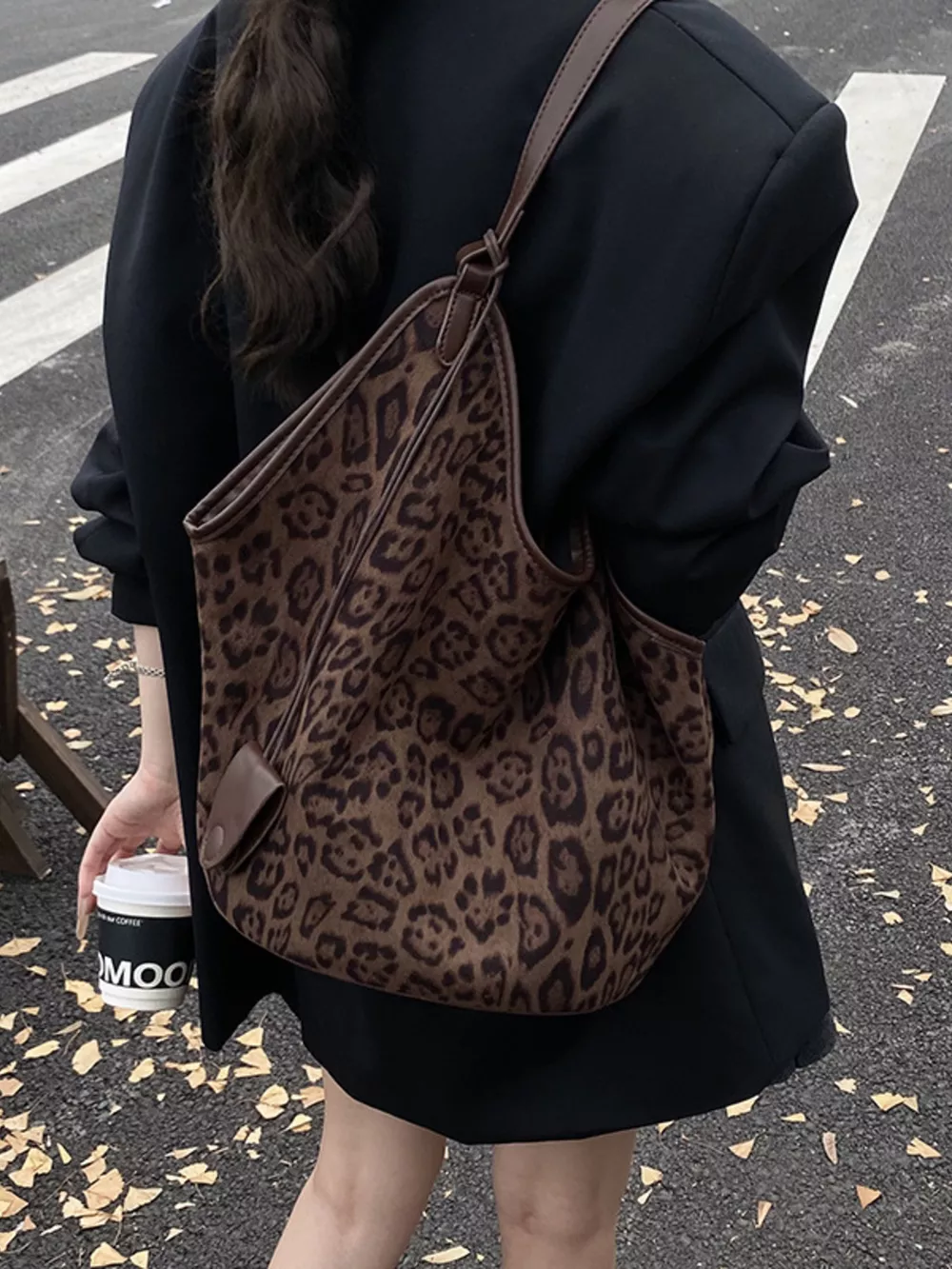 Leopard Print Large Tote Bag, image 12
