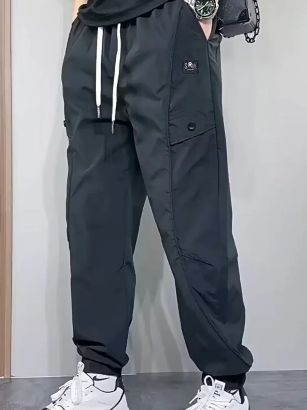 Men's Plus Size Drawstring Loose Fit Joggers