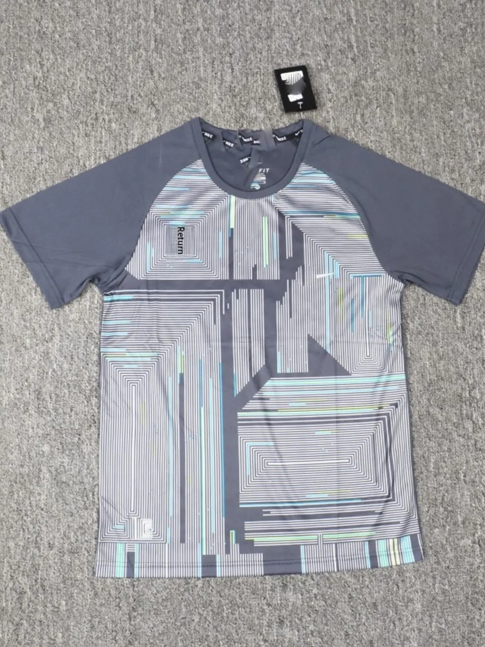 Men's Plus Size Printed Round Neck Active T-Shirt, image 7