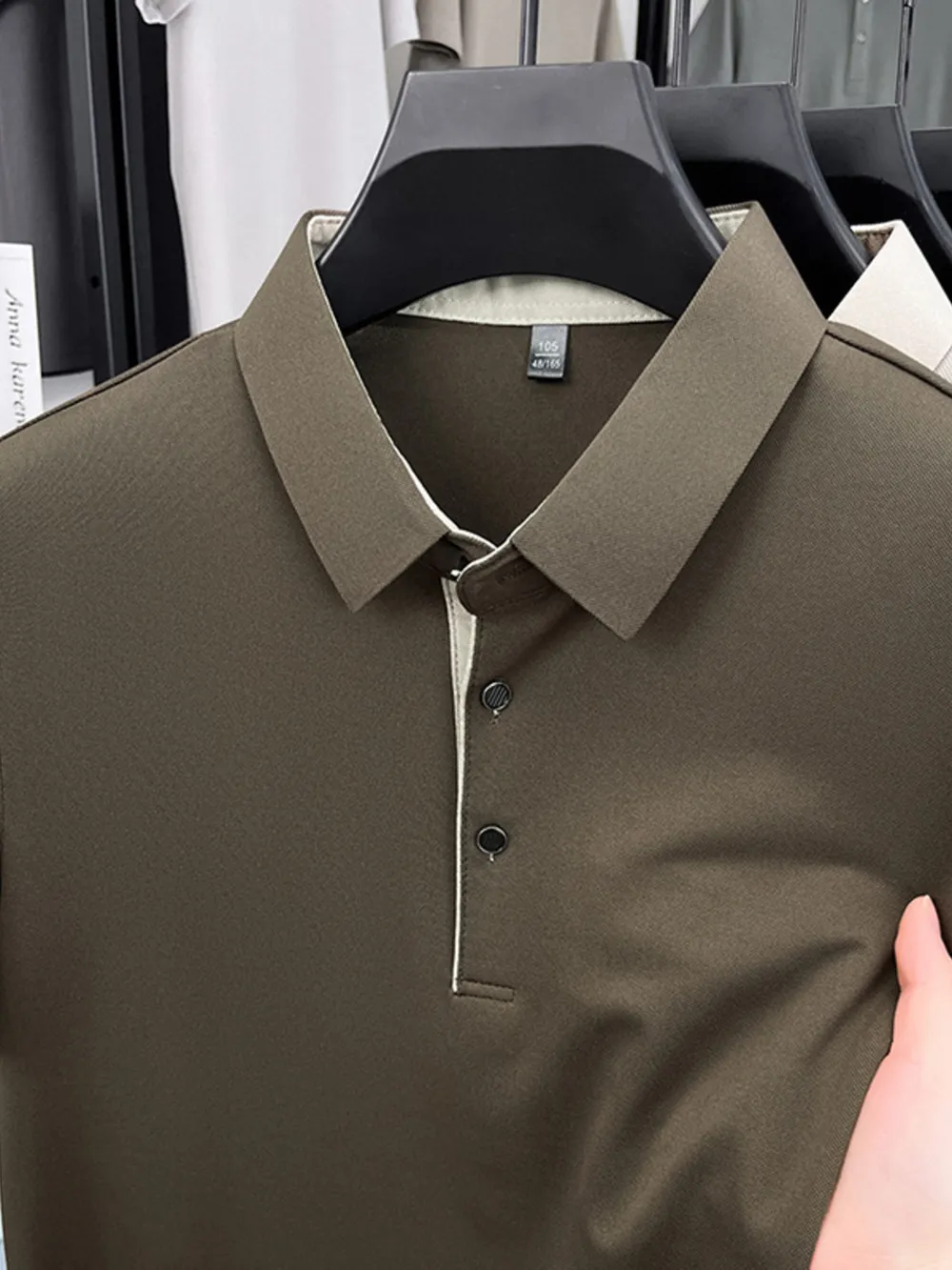 Men's Plus Size Button Detail Short Sleeve Polo, image 6