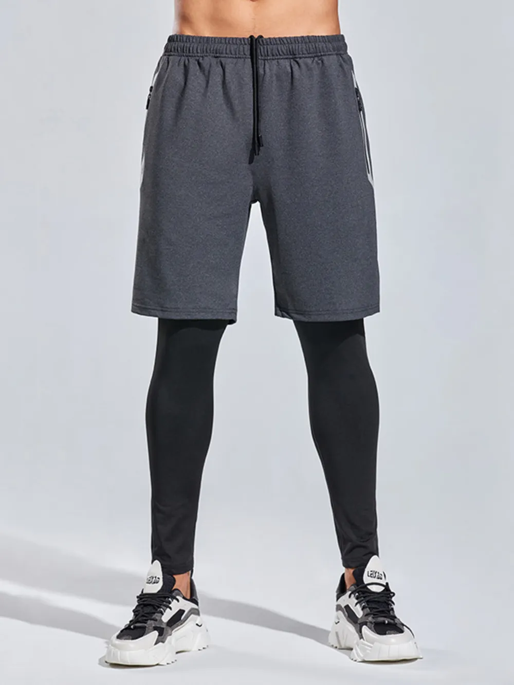 Men's Plus Size Elastic Waist Active Shorts, image 5