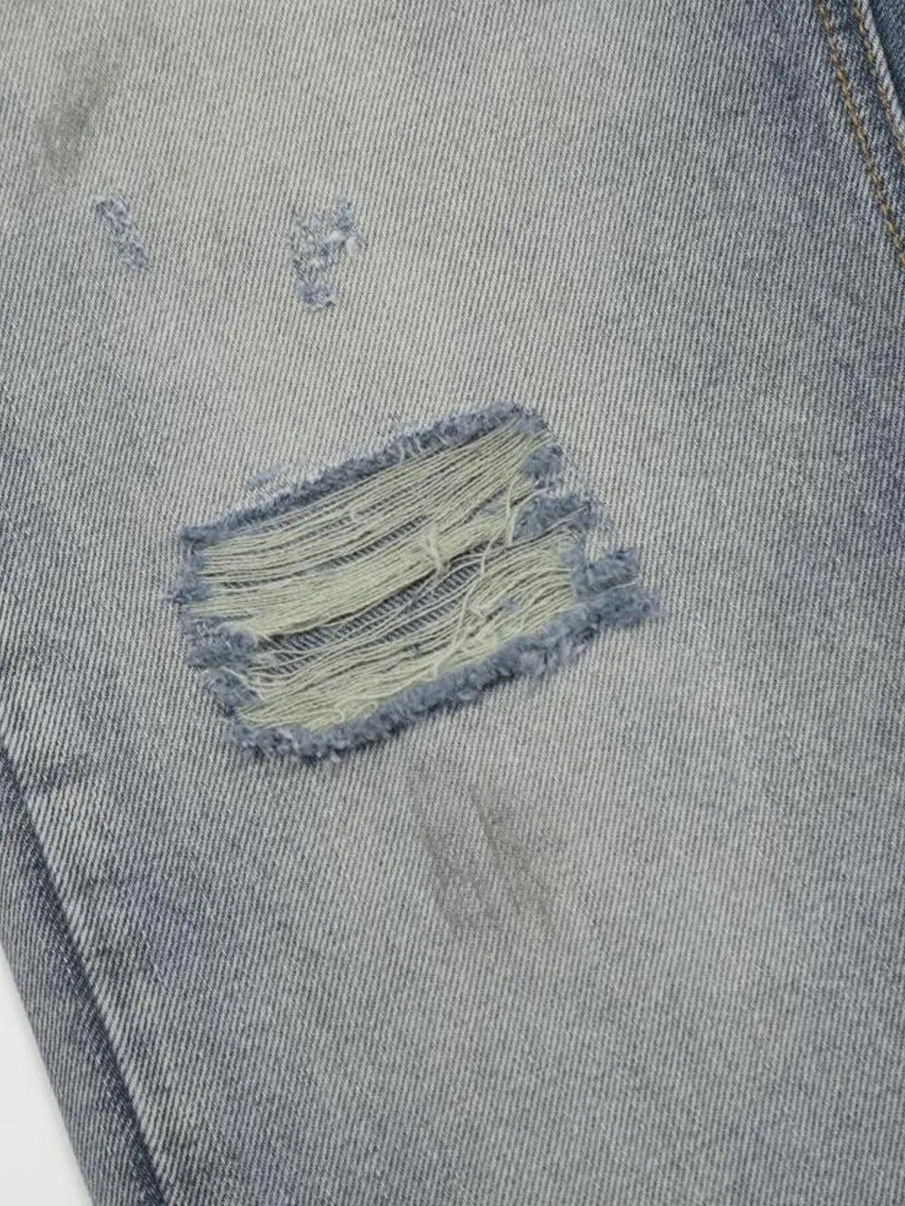 Men's Vintage Washed Gradient Distressed Flare Jeans, image 6