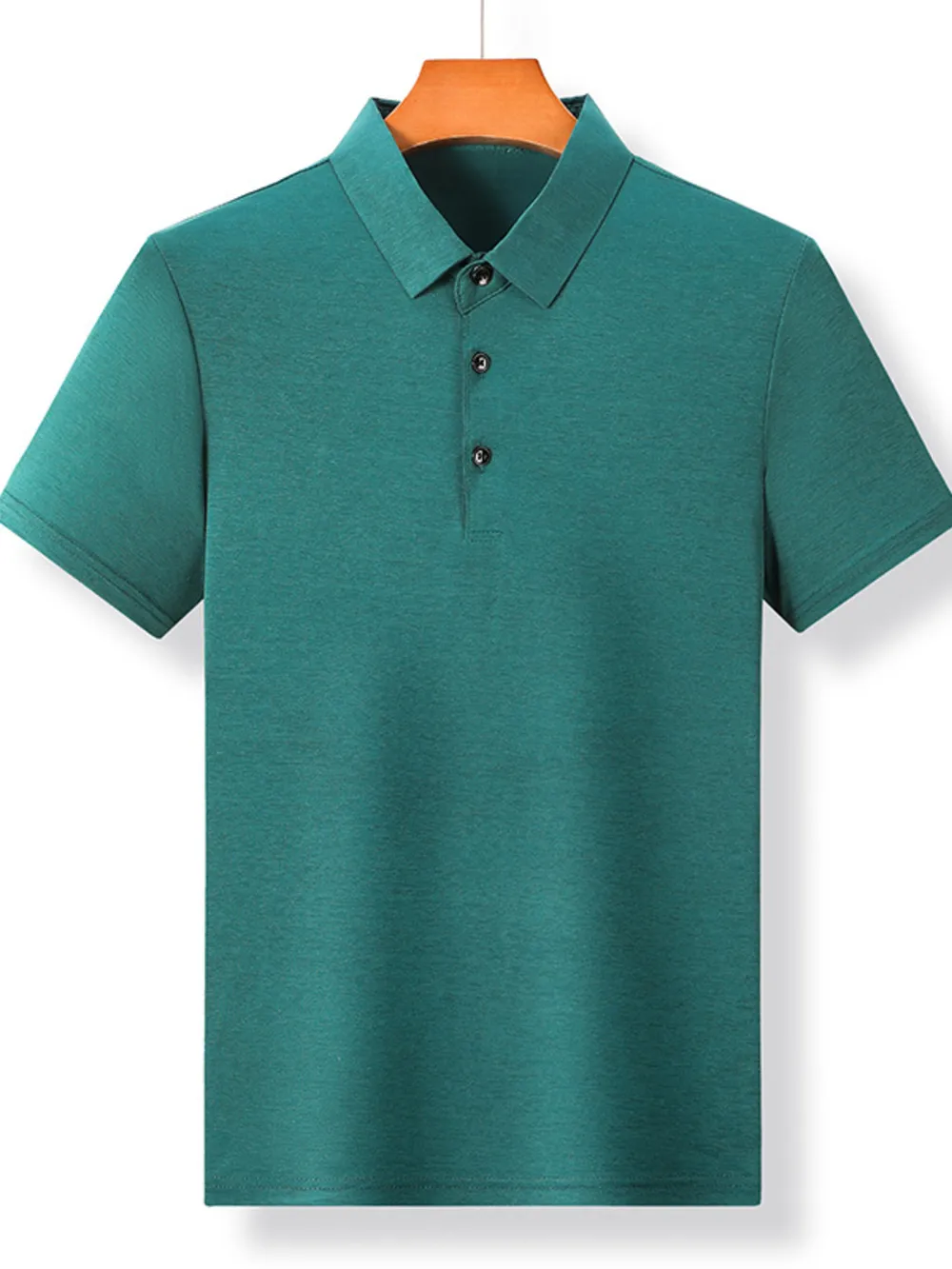 Men's Plus Size Breathable Collared Neck Short Sleeve Polo, image 8