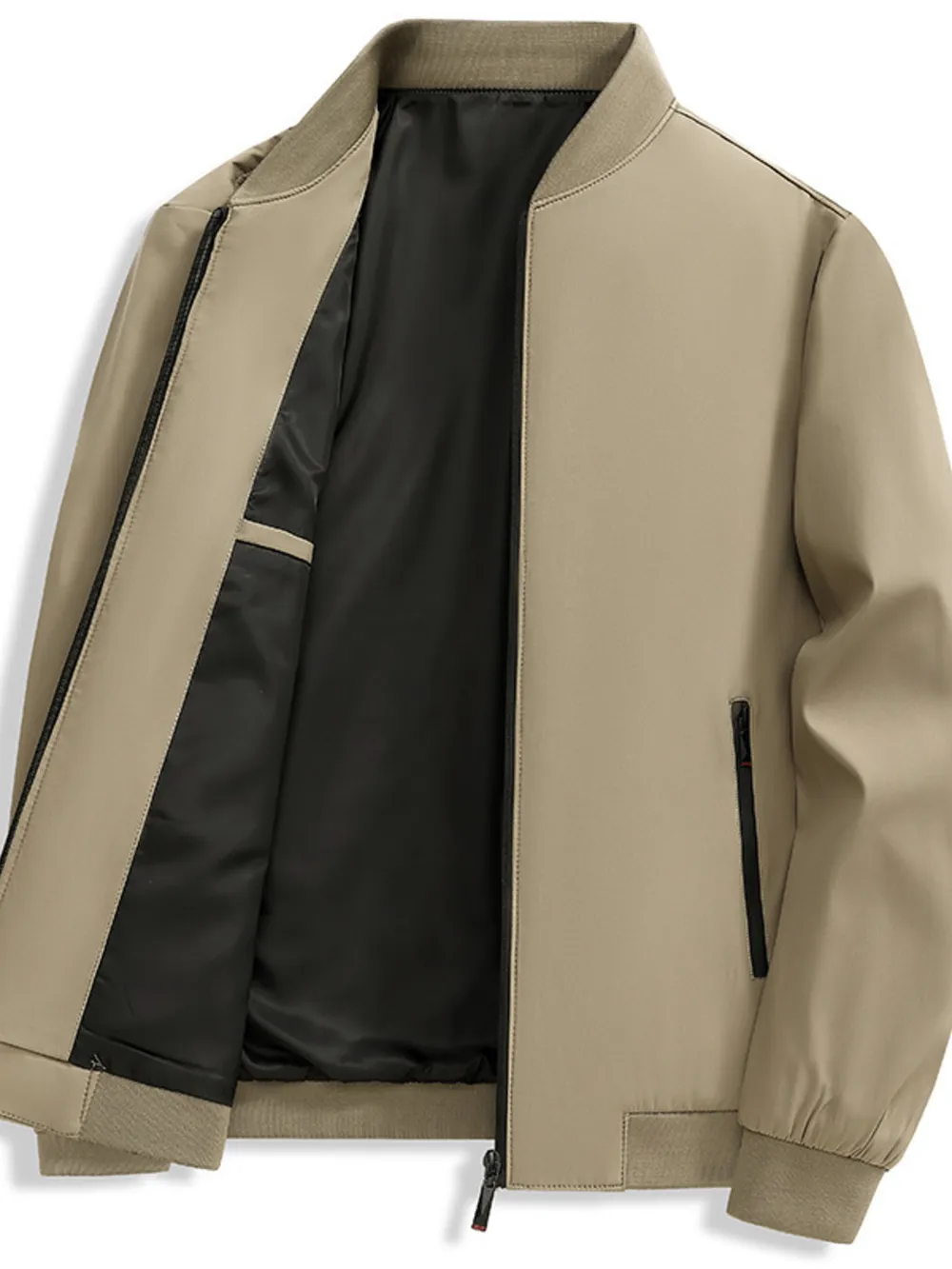 Men's Zip Up Long Sleeve Jacket, image 4