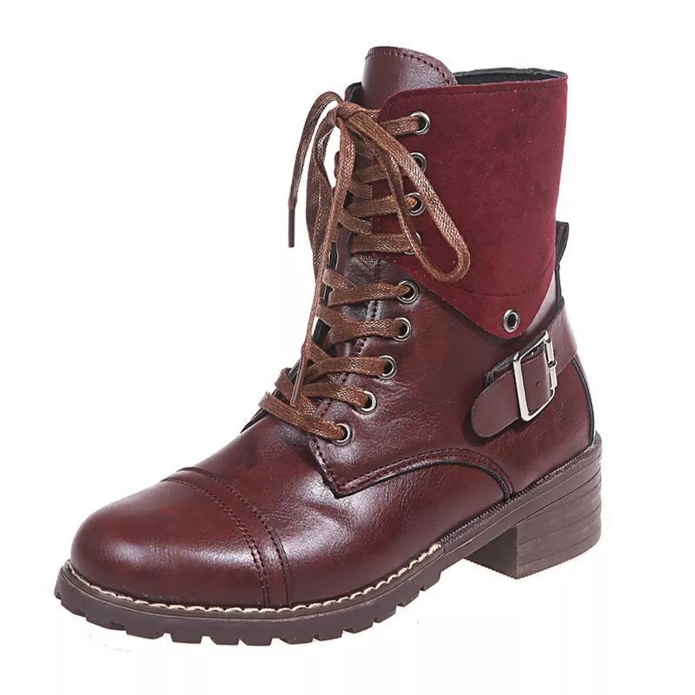 Lace-Up Block Heels Boots, image 6