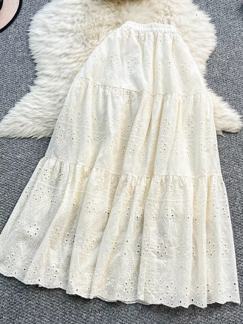 Smocked Crop Top and Hollow-Out Skirt Set, image 27