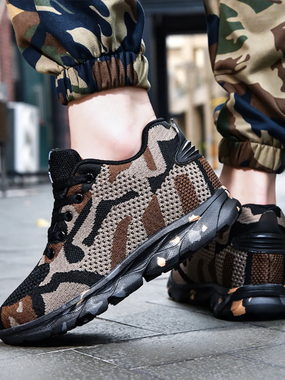 Camouflage Mesh Athletic Sneakers, image 6