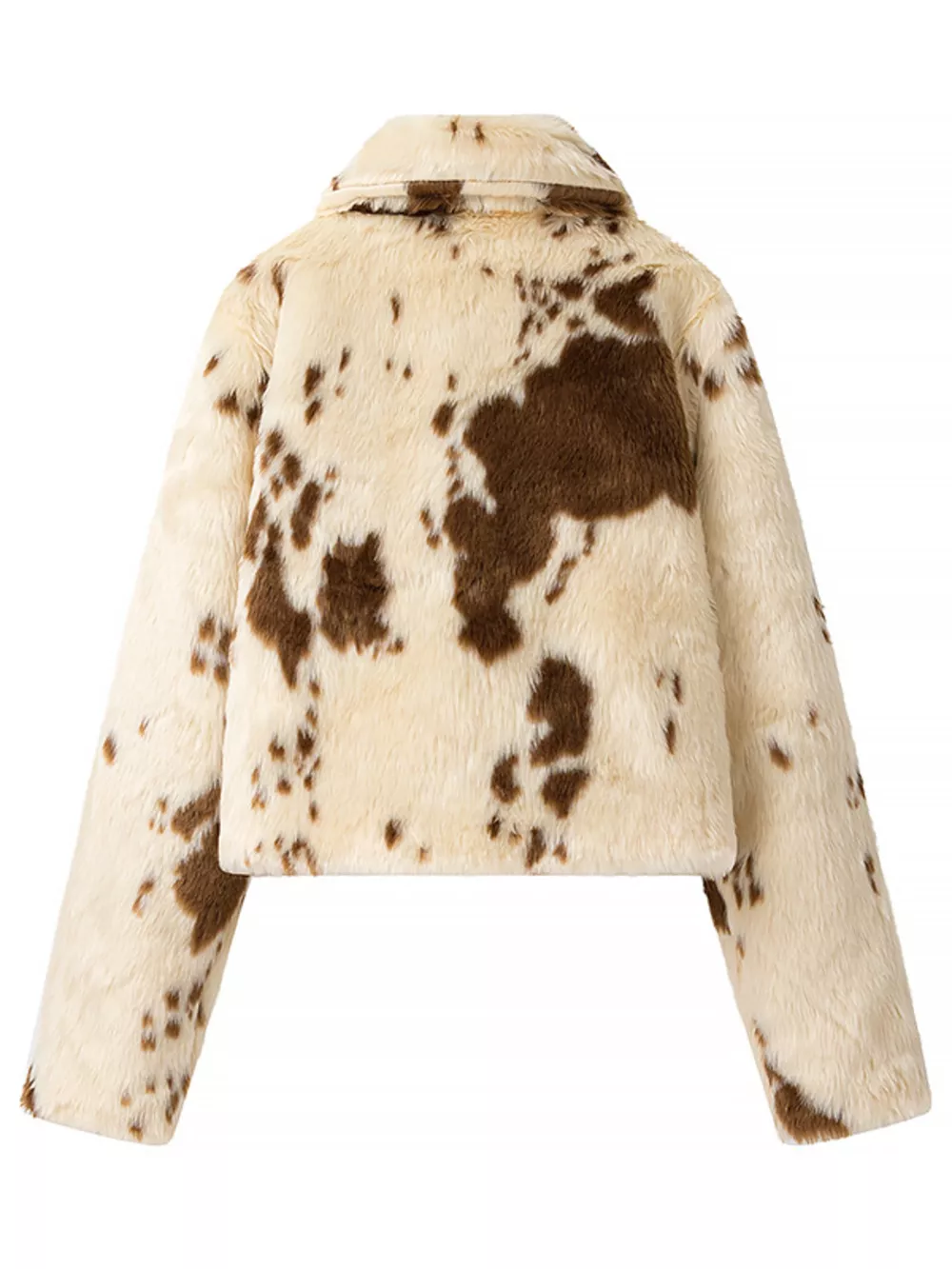 Faux Fur Zip Up Cropped Outerwear, image 9