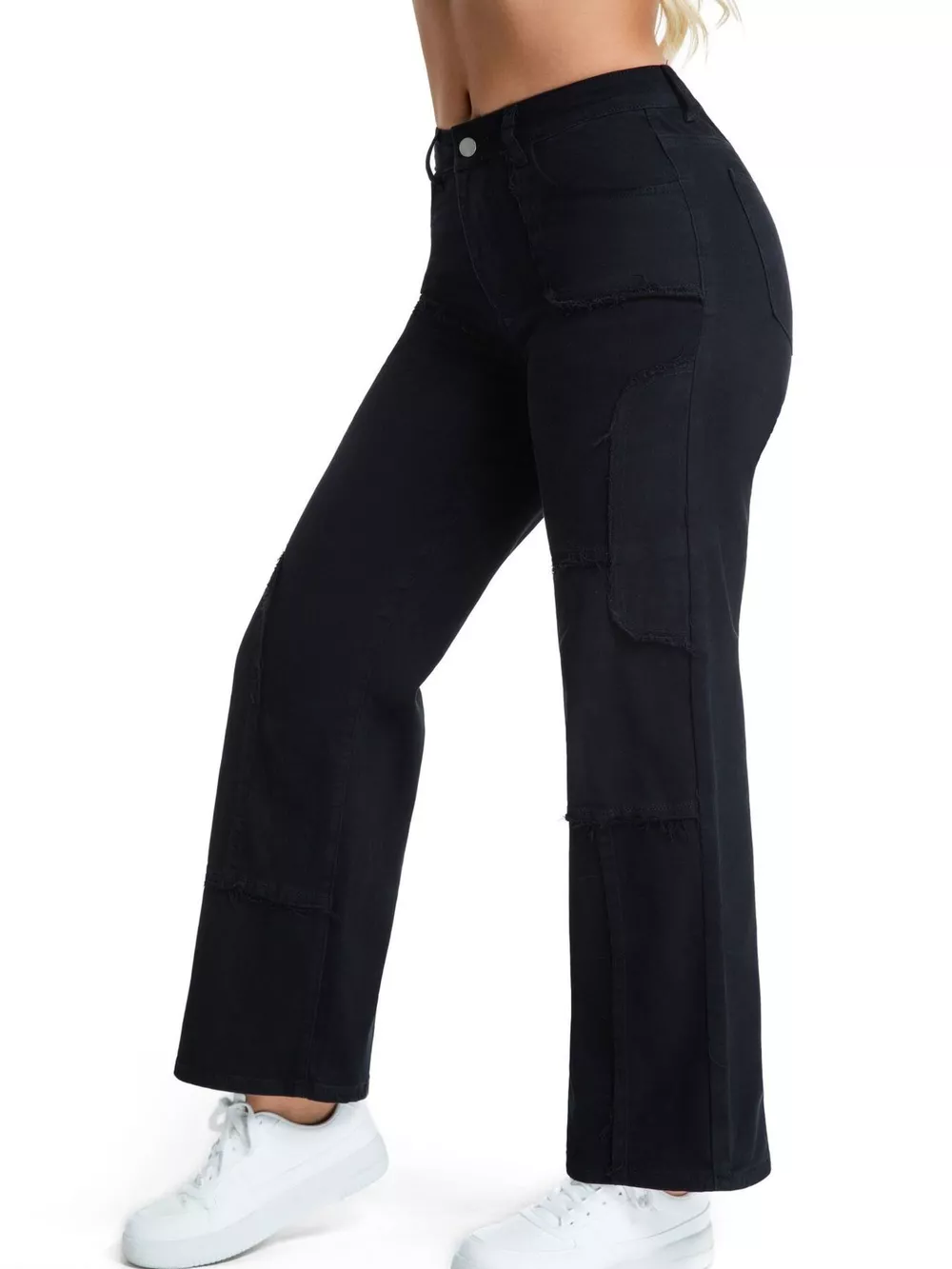 Frayed Edge Straight Leg Jeans, image 9