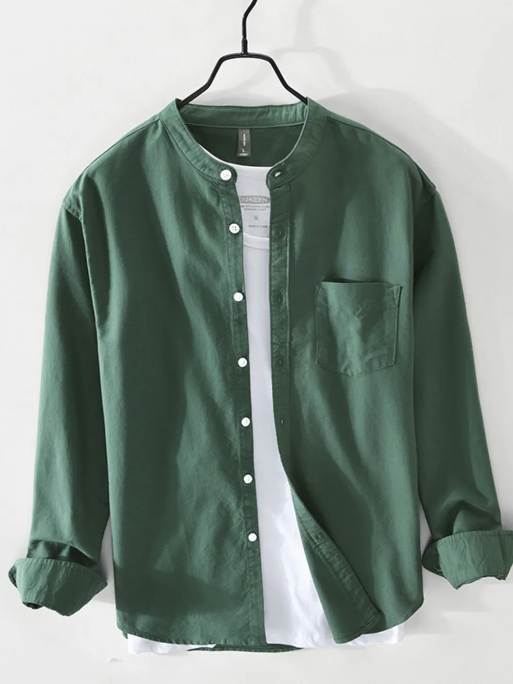 Men's Plus Size Button Up Long Sleeve Shirt, image 3