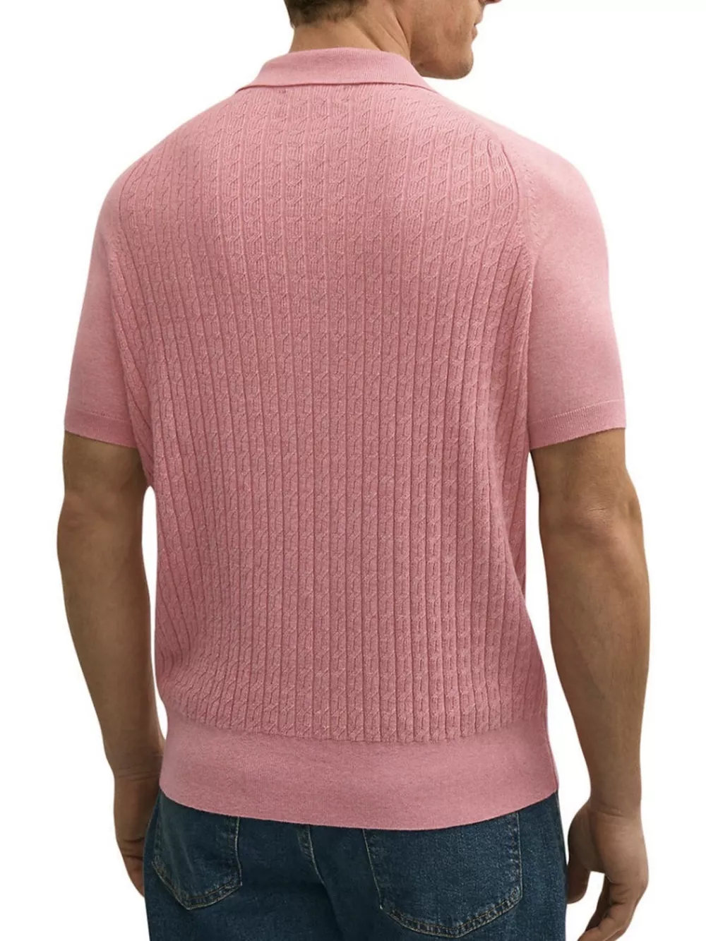 Men's Plus Size Short-Sleeve Textured Knit Cardigan, image 5