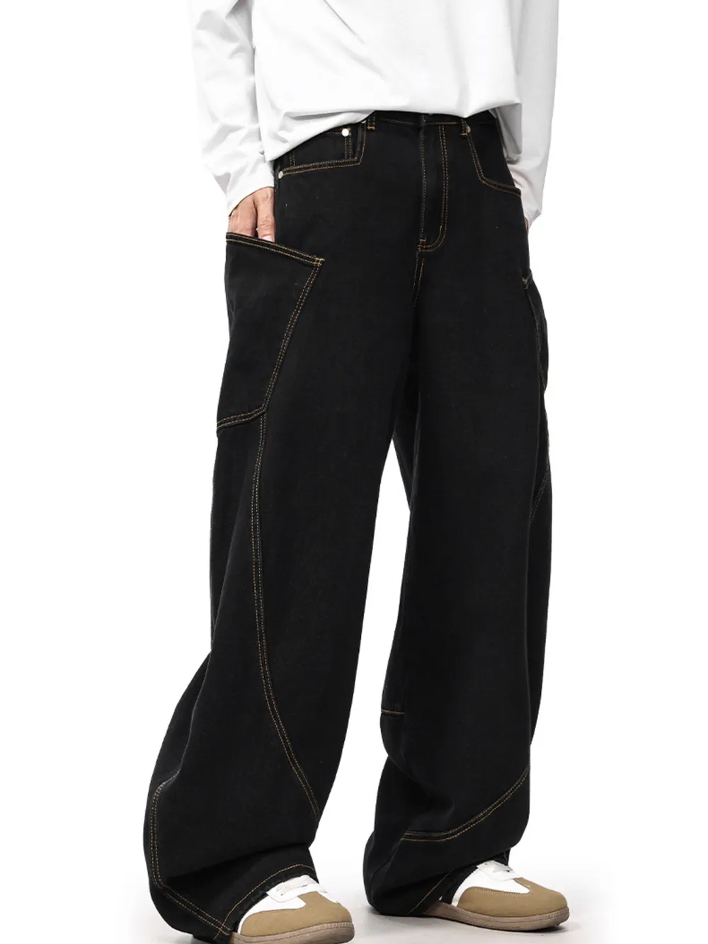 Men's Wide Leg Jeans, image 3