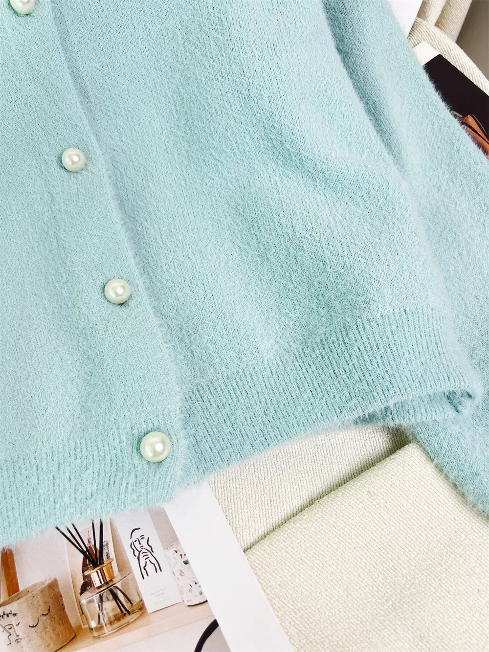 Fuzzy Knit Button Down Cardigan, image 20