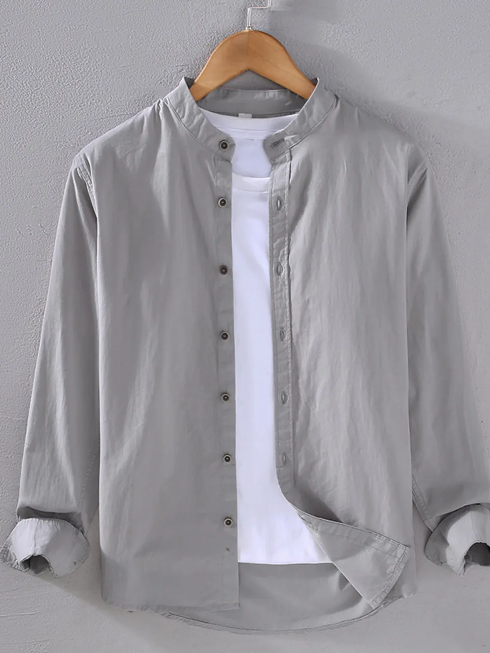 Men's Plus Size Button Up Long Sleeve Shirt, image 6