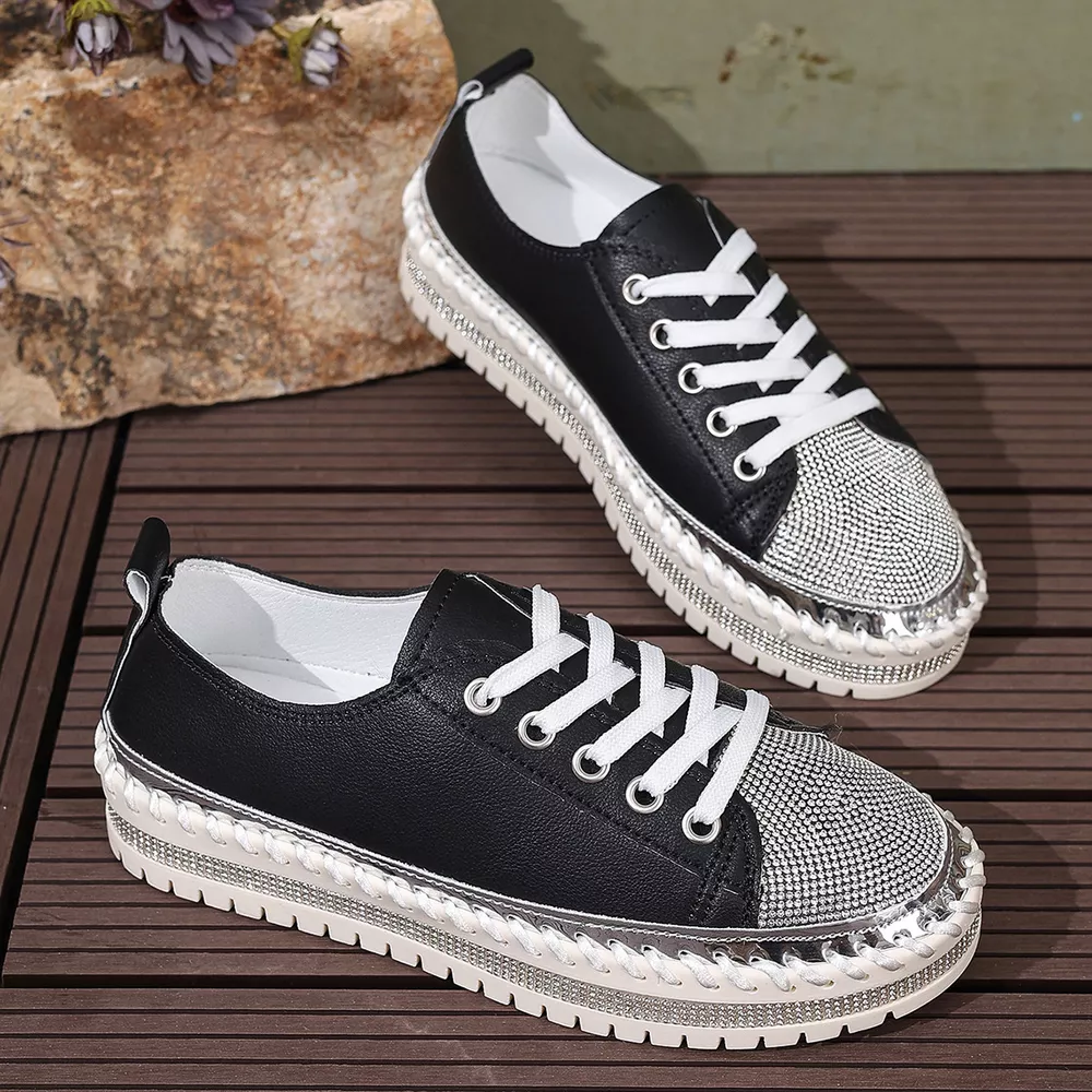Round Toe Platform Sneakers, image 10