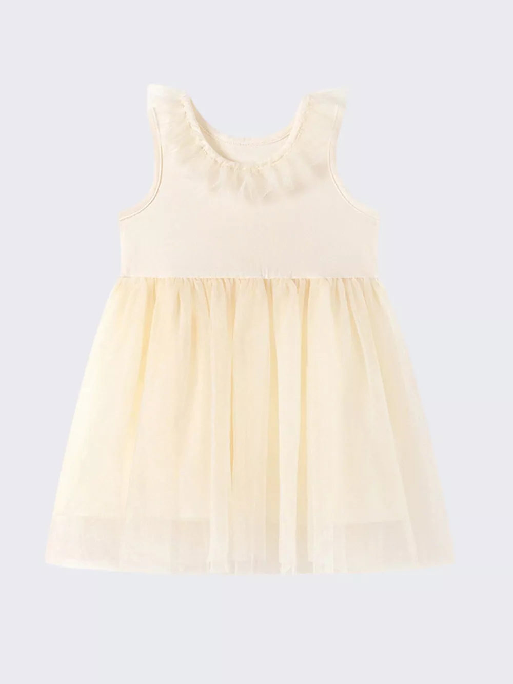 Children's Ruffled Collar Tulle Dress, image 4