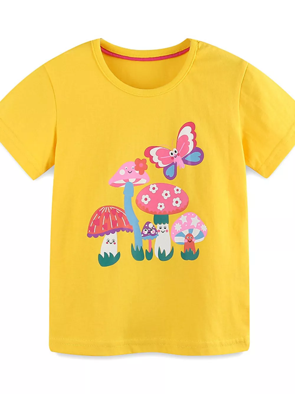 Children's Mushroom & Butterfly Print Tee and Shorts Set, image 2