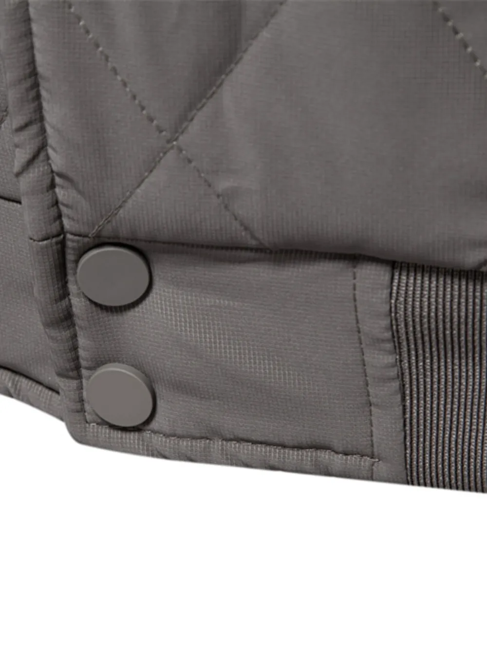 Men's Quilted Snap Down Long Sleeve Jacket, image 26