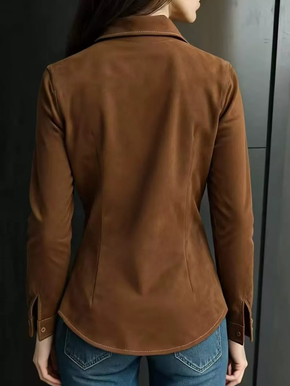Suede Button-Down Shirt, image 7
