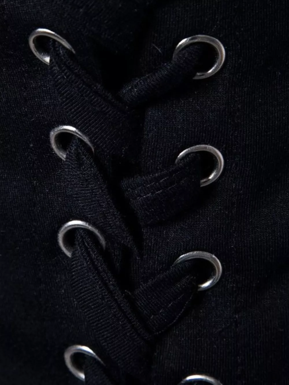 Men's Lace-Up Asymmetric Hem T-Shirt, image 10