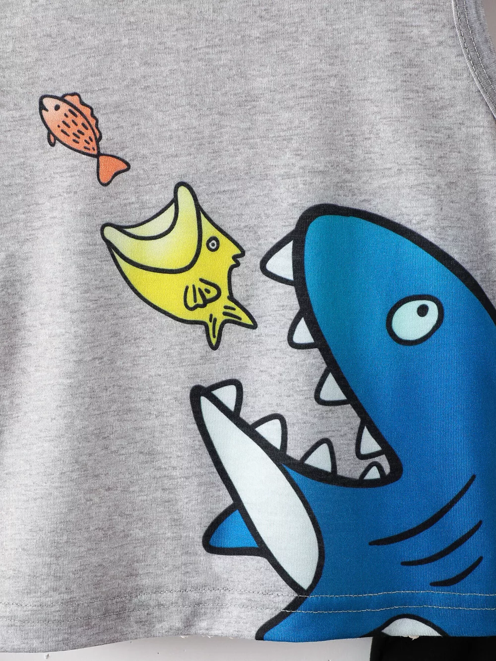 Children's Shark Graphic Tank Top & Shorts Set, image 5