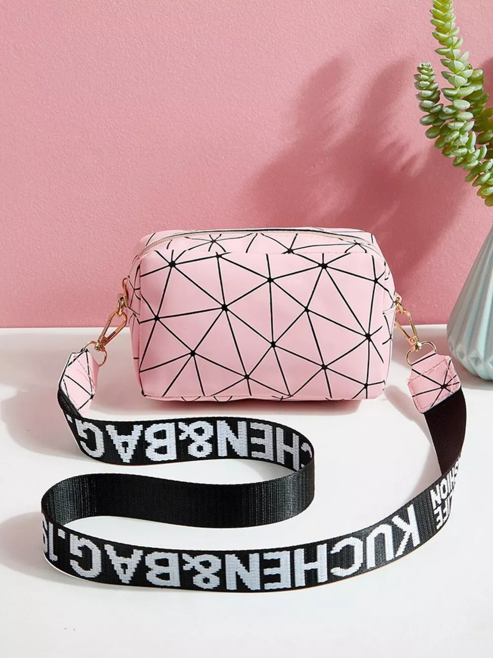 Geometric Pattern Crossbody Bag, image 5