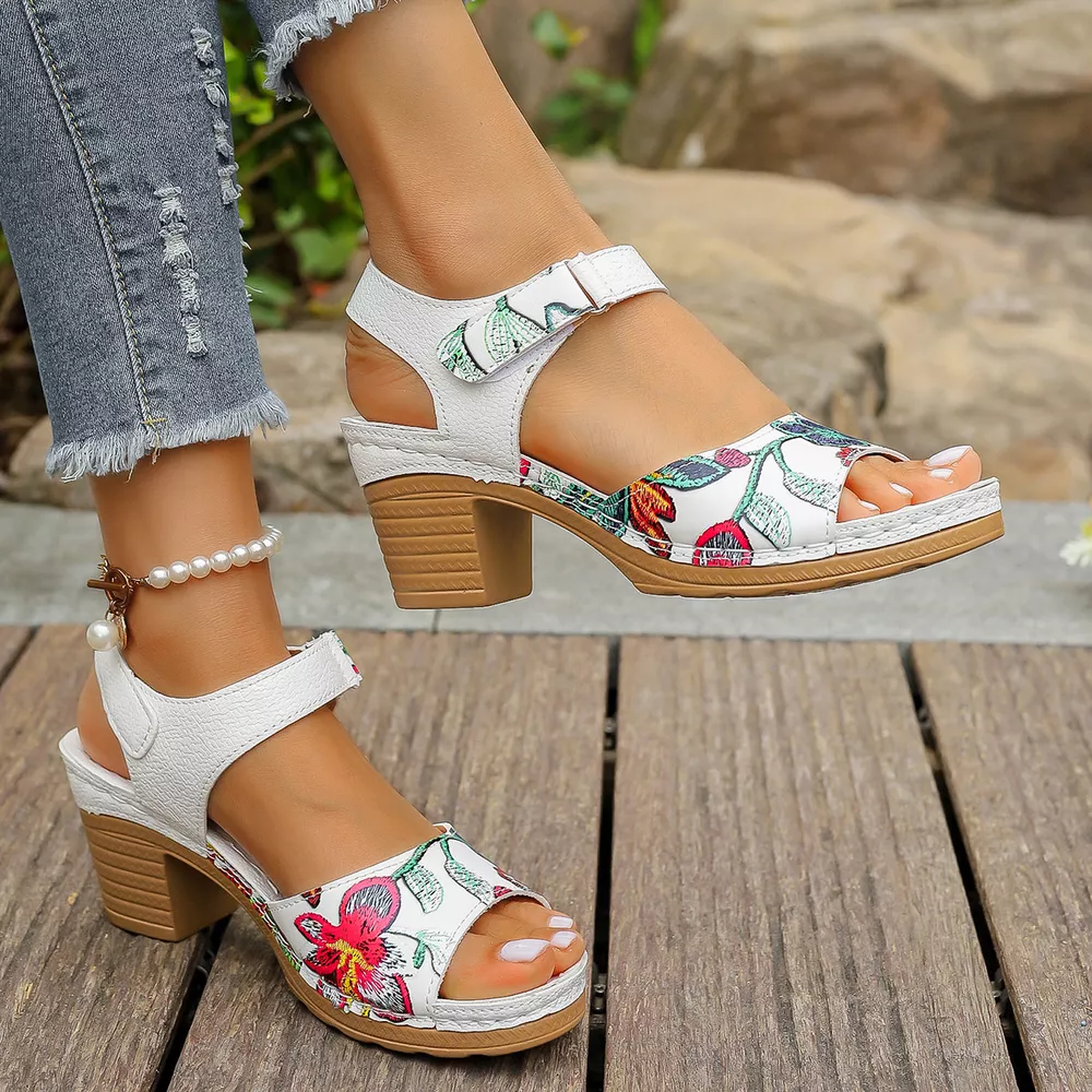 Open Toe Block Heels Sandals, image 2