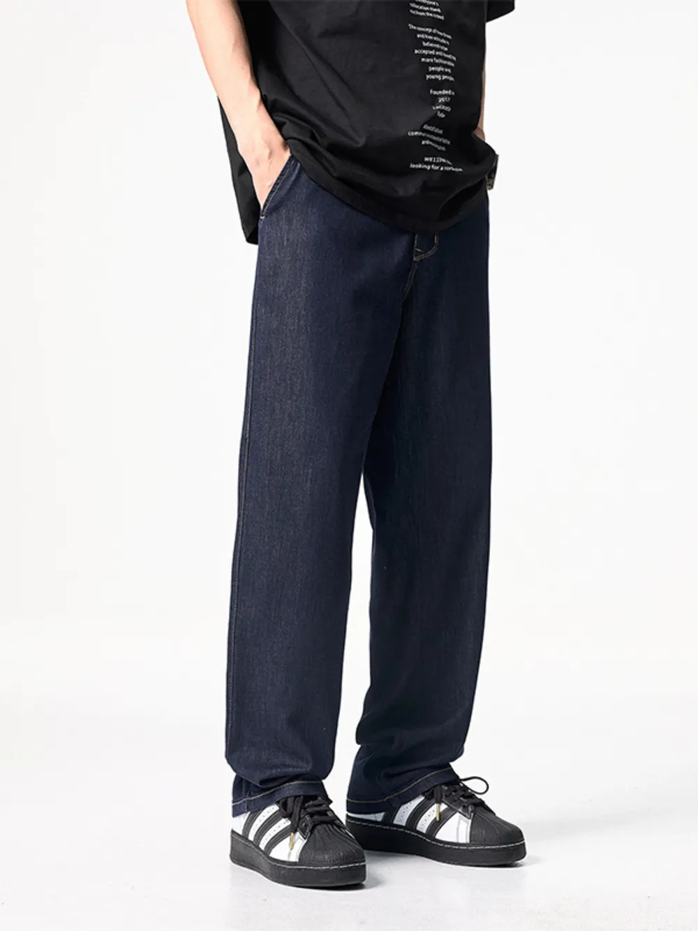 Men's Full Size Wide Leg Jeans Plus Size, image 2