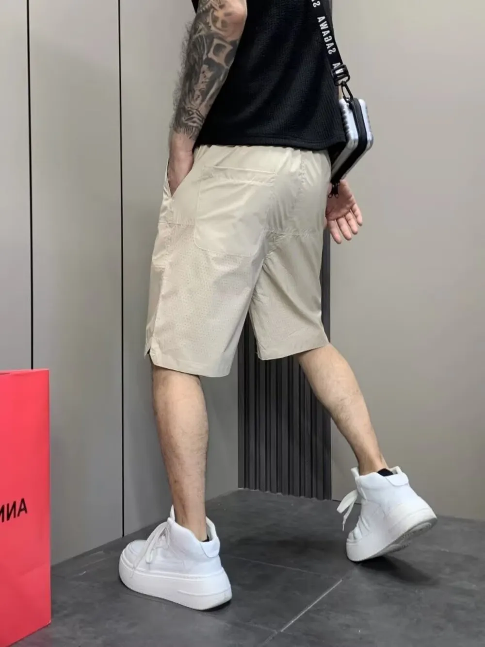 Men's Plus Size Wide Leg Shorts, image 4