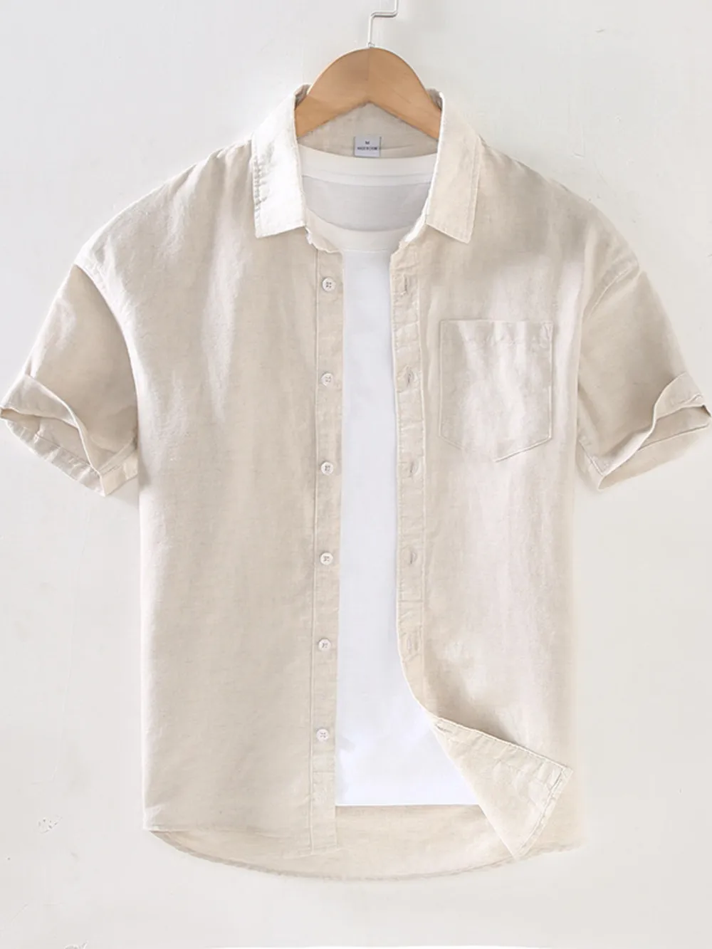 Men's Full Size Button Up Short Sleeve Shirt Plus Size, image 2