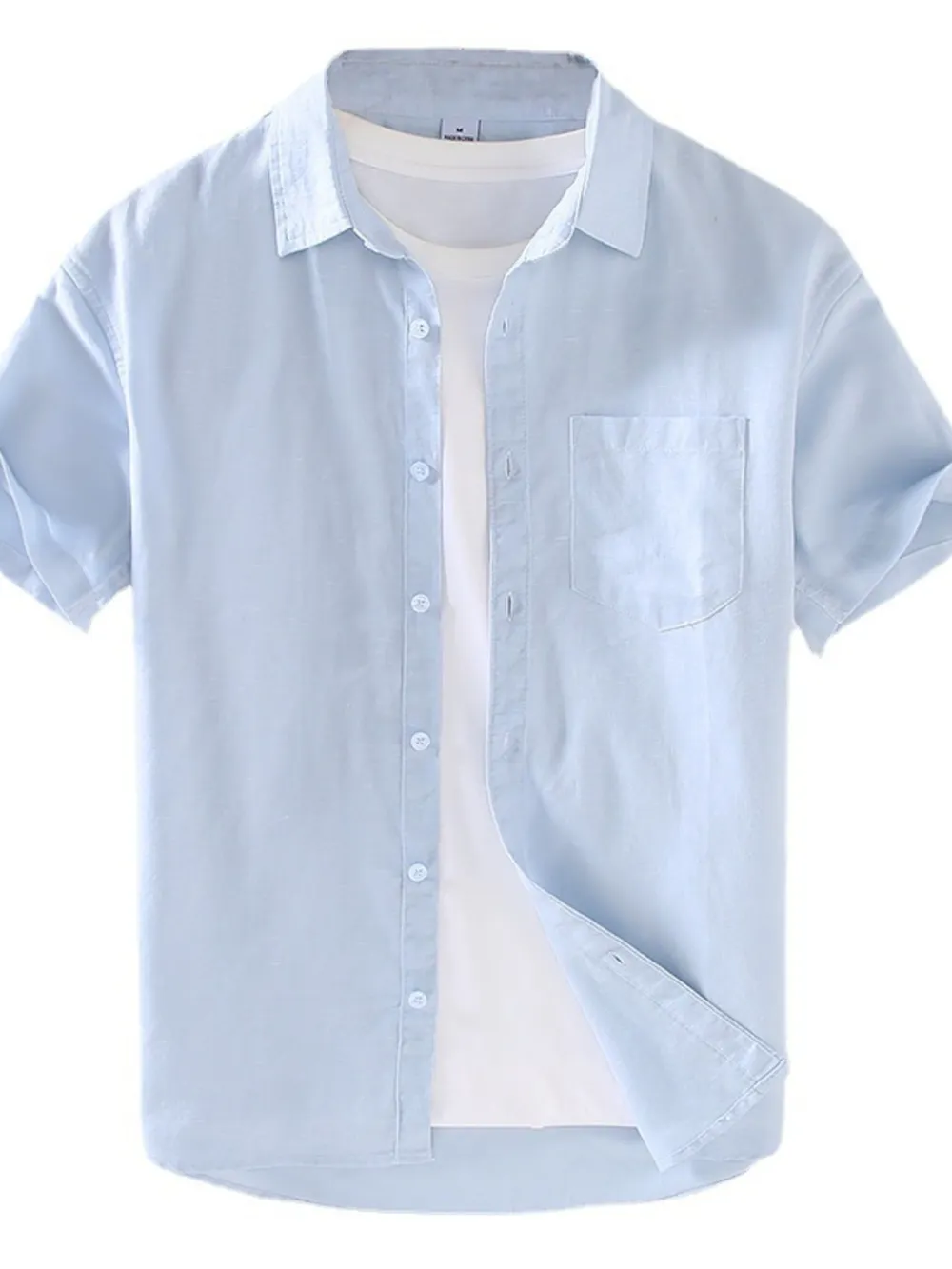Men's Full Size Button Up Short Sleeve Shirt Plus Size, image 5
