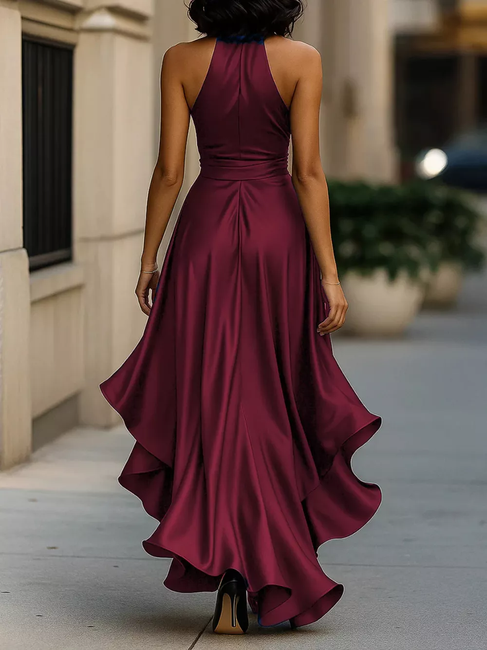 Ruffled Halter Neck Maxi Dress, image 11