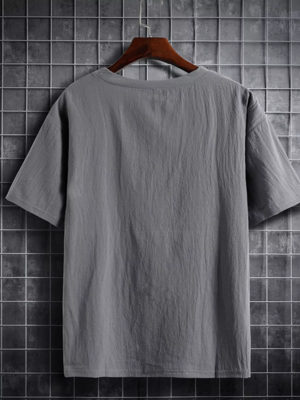 Men's Plus Size Solid Color Short Sleeve T-Shirt, image 8