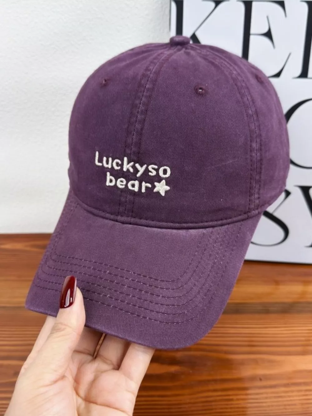 Luckyso Bear Embroidered Baseball Cap, image 3