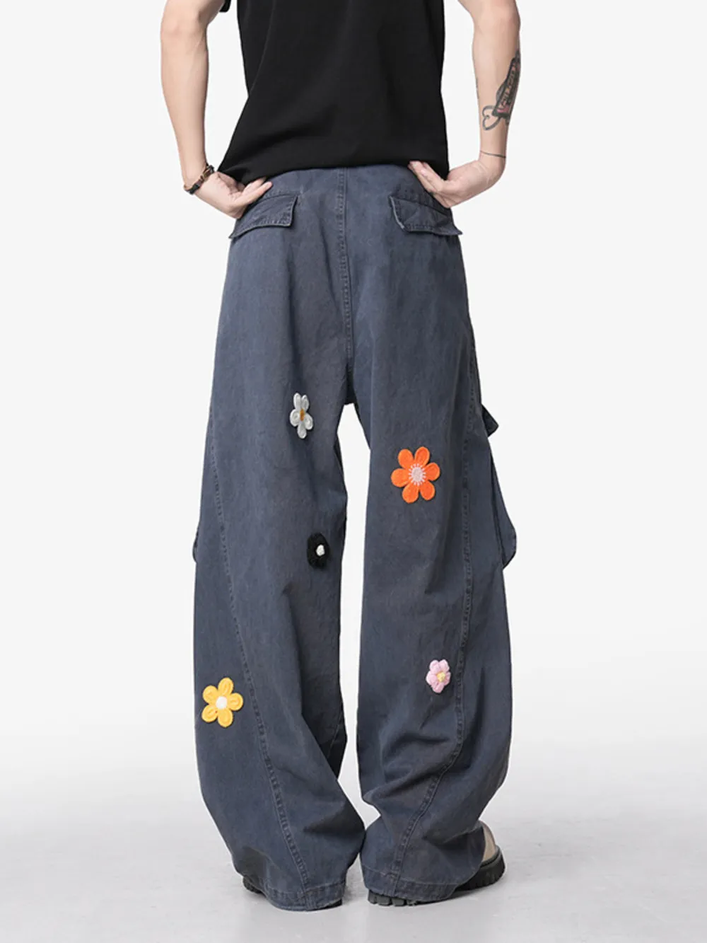 Men's Flower Wide Leg Pants, image 7