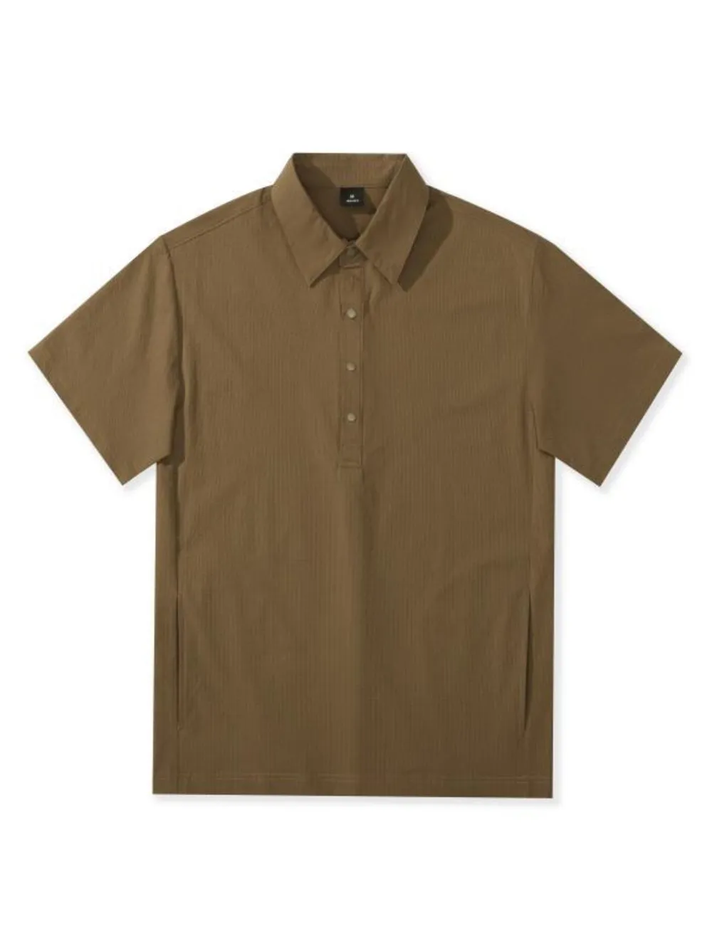 Men's Plus Size Half Button Loose Fit Short Sleeve Polo, image 4