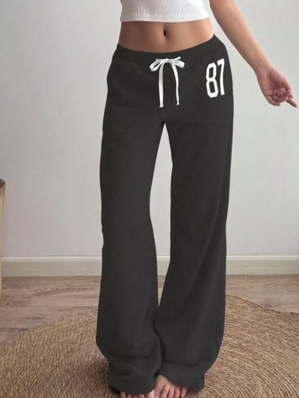 Drawstring Wide Leg Pants, image 8