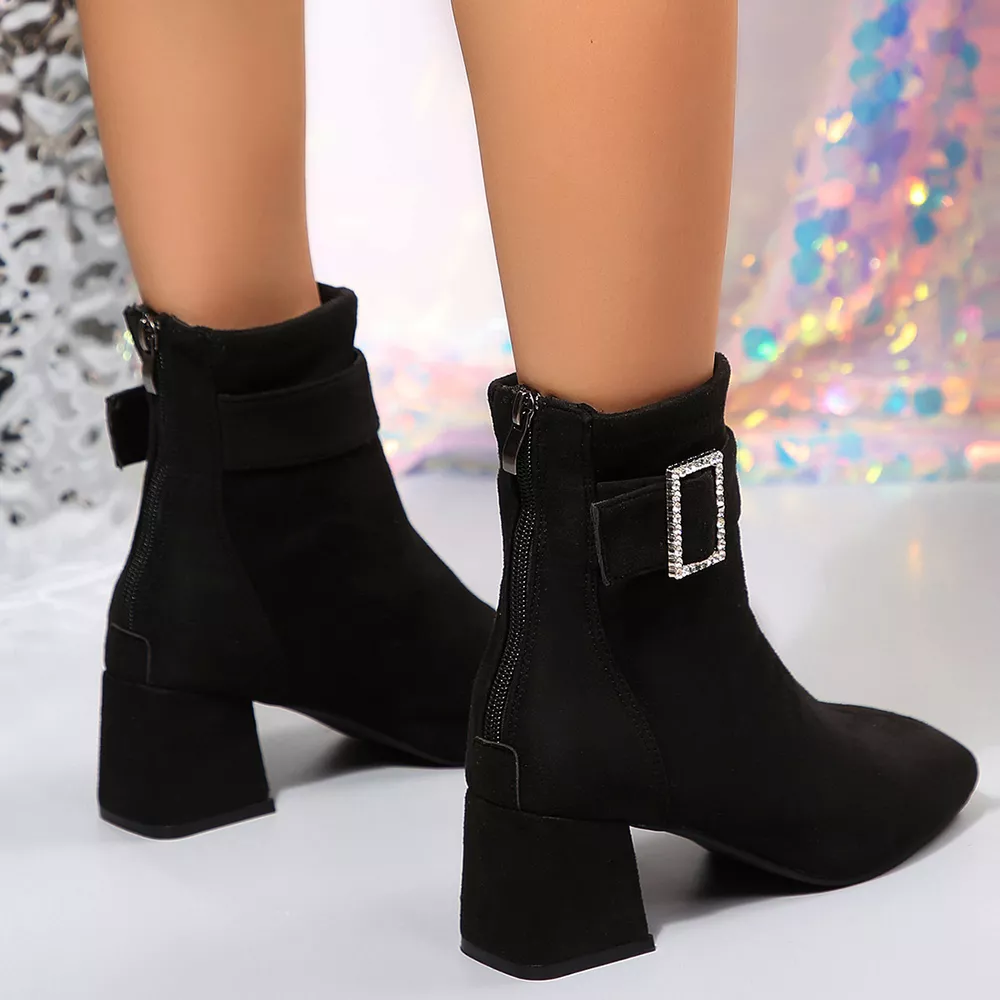 Round Toe Block Heels Boots, image 10