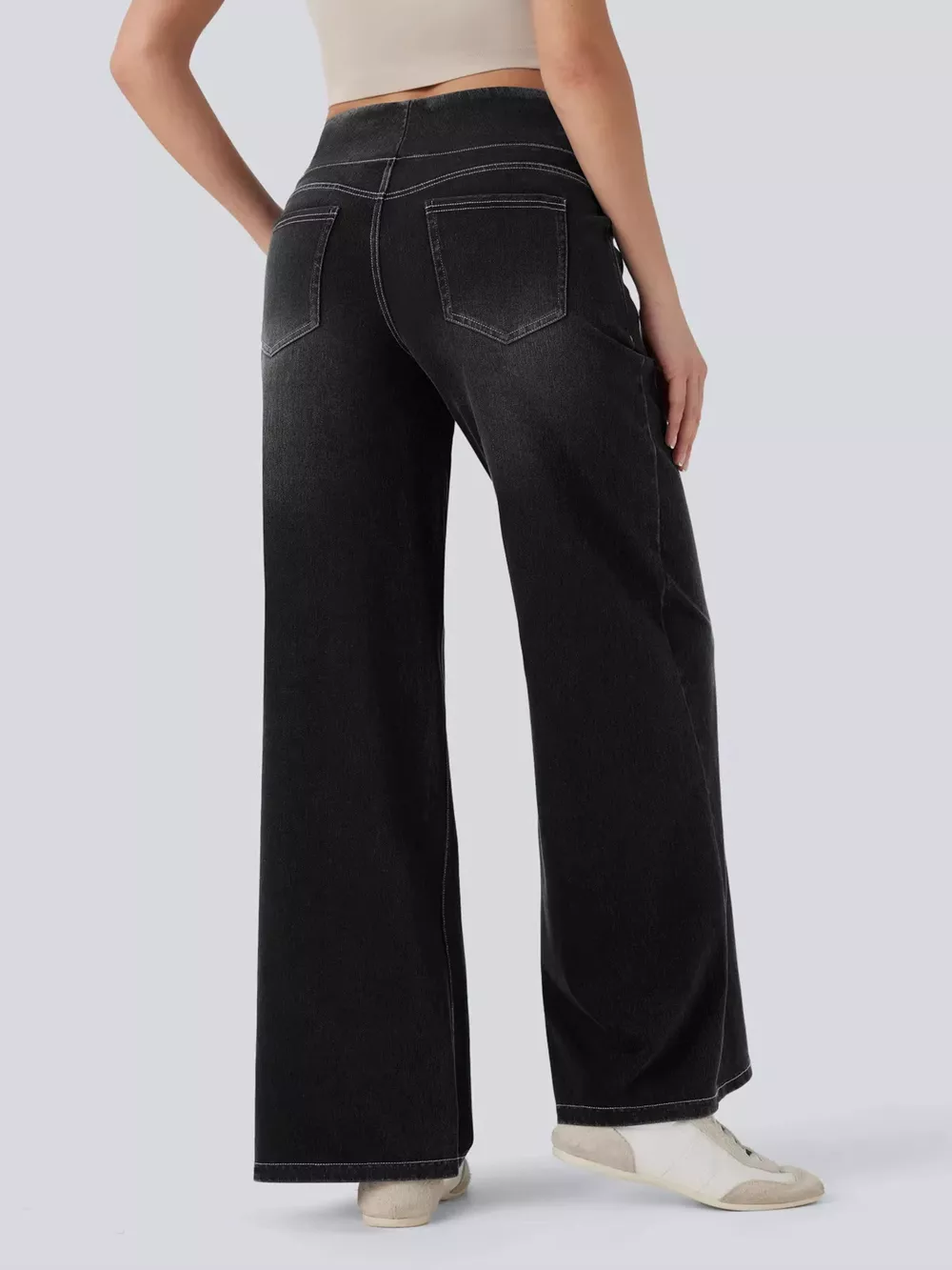 High-Waisted Wide Leg Jeans, image 3