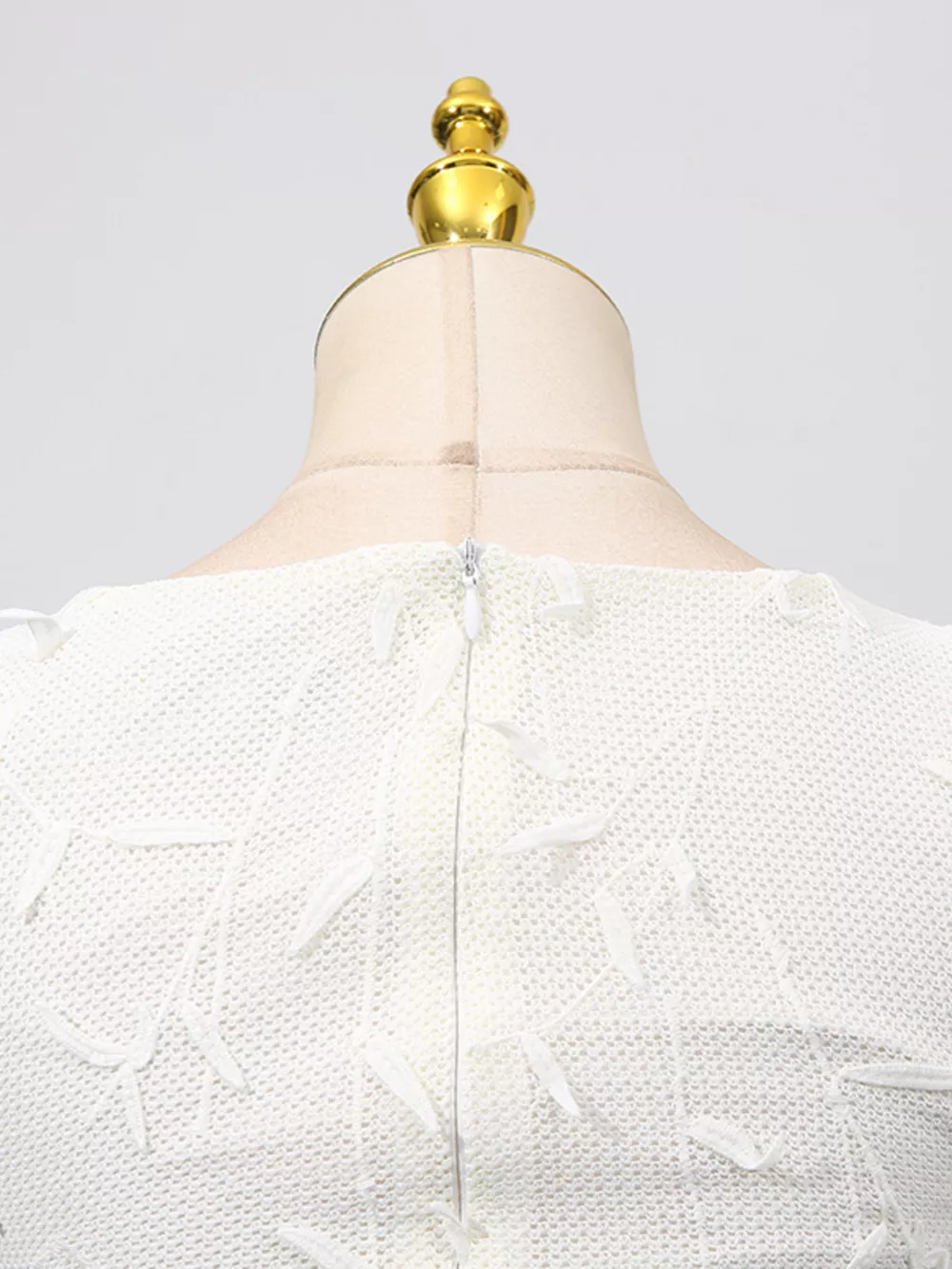 Sleeveless Floral Applique Midi Dress, image 10