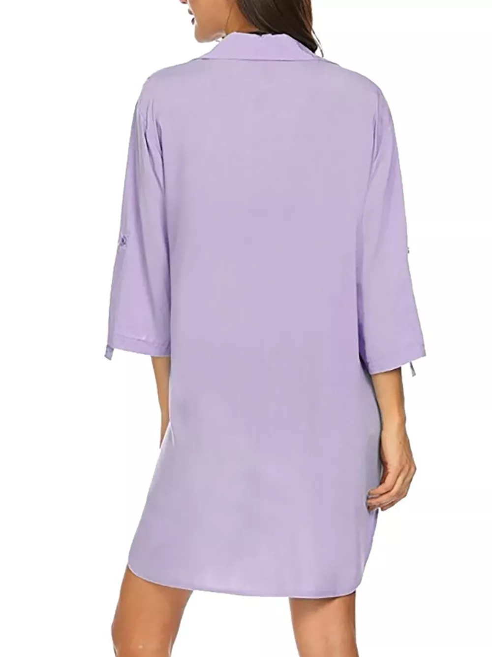 Full Size Side Slit Collared Neck Oversized Shirt Plus Size, image 11