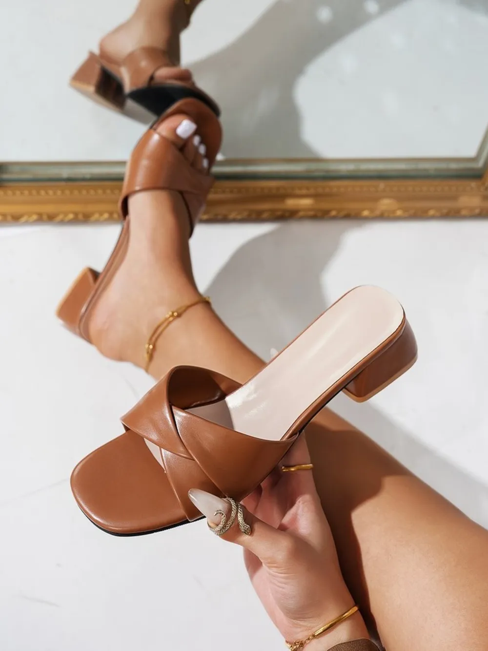 Open Toe Block Heels Sandals, image 6