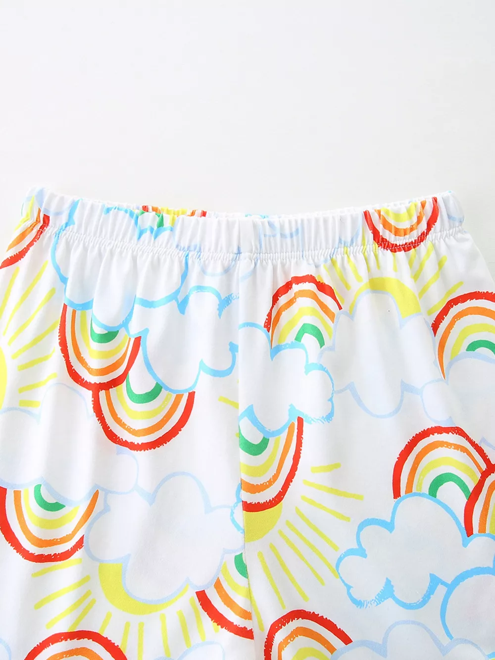 Children's Rainbow Cloud Print Tee and Shorts Set, image 5