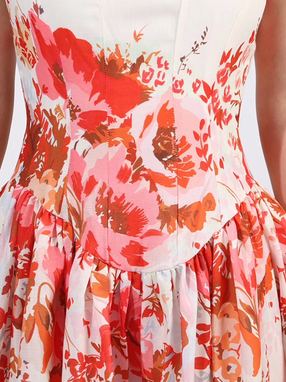 Floral Print Sleeveless A-Line Mini Dress, image 12