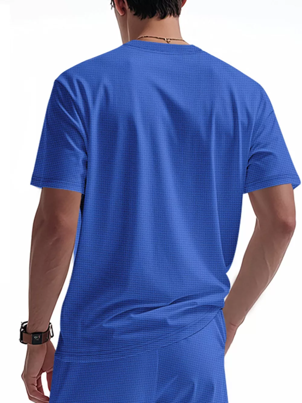 Men's Full Size Lace-Up Neck T-Shirt Plus Size, image 8