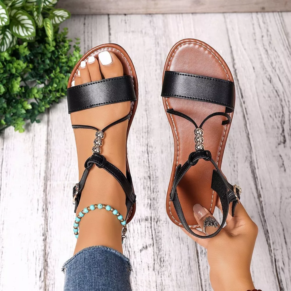 Open Toe Flats Sandals, image 2